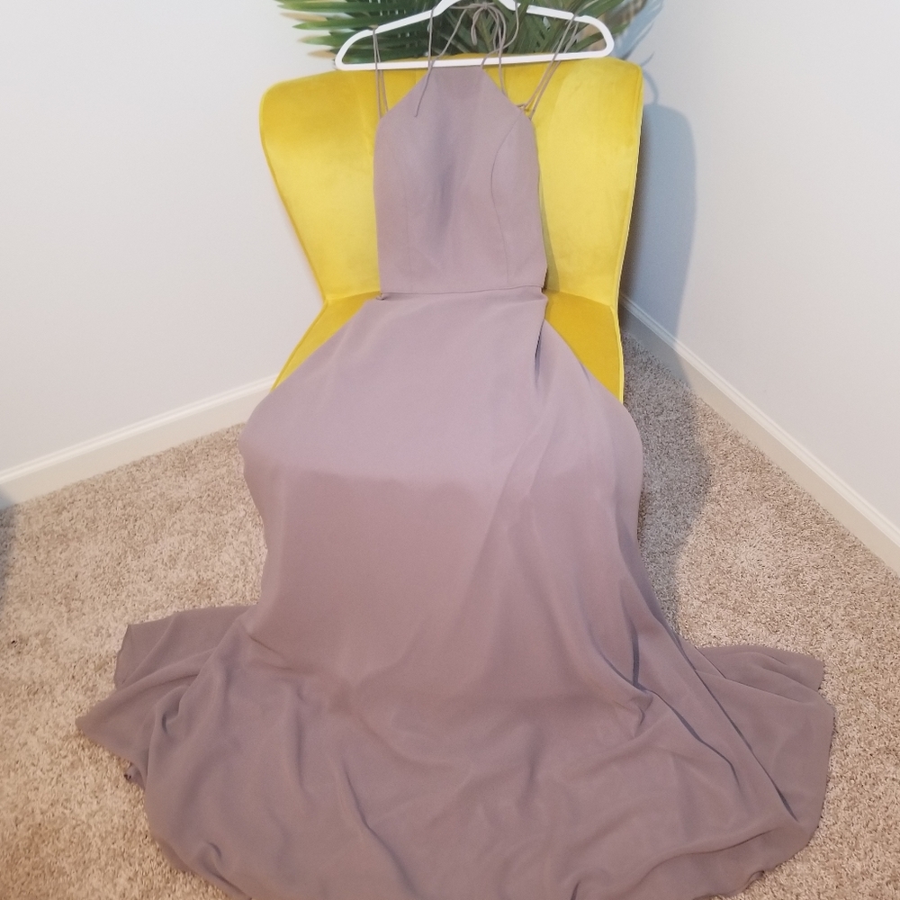 Christina Wu Celebrations Halter Size 10 Formal Dress Color Mink